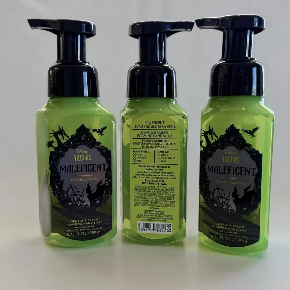 6 x Bath & Body Works Disney Villans Maleficent Foaming Hand Soap 8.75 fl oz